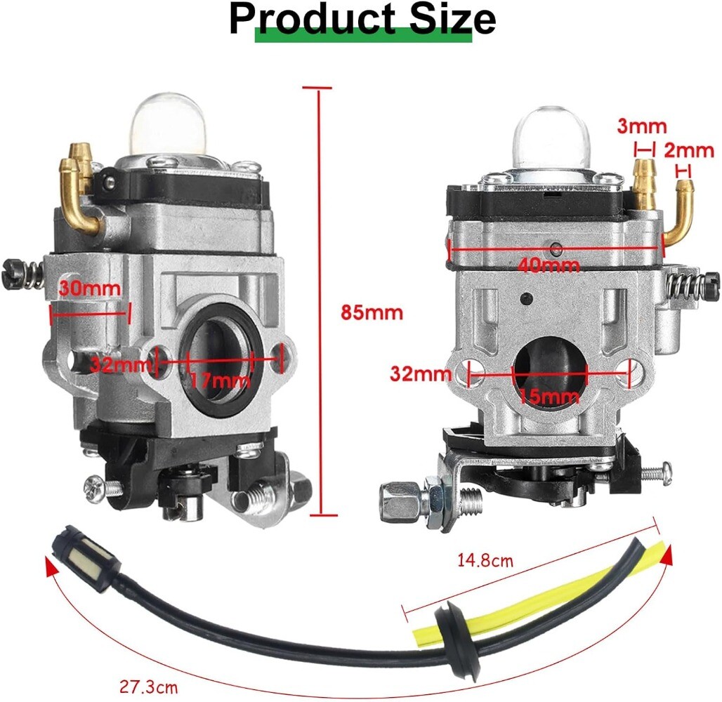 Carburetor for Harbor Freight 52CC 2HP Predator Earth Auger 63022 MP15 49cc