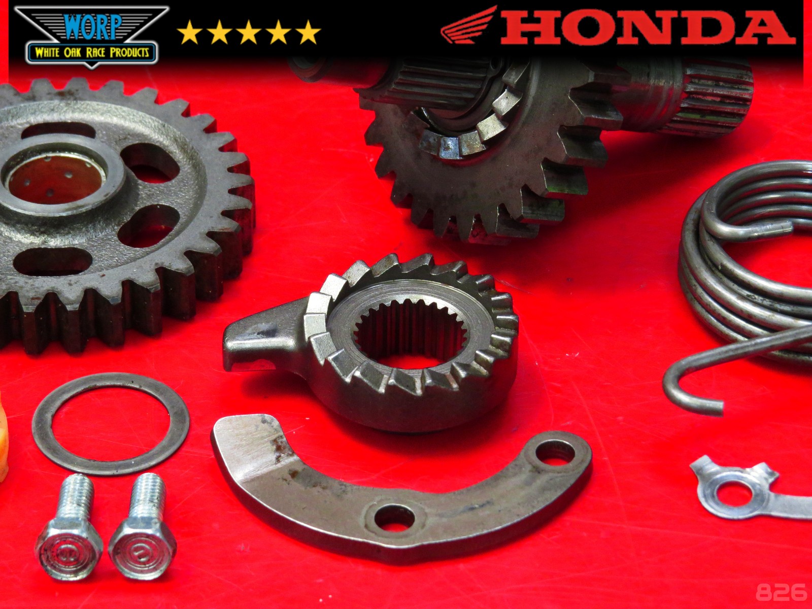 1982 HONDA CR250R KICK START STARTER KICKSTART GEAR SHAFT SPINDLE OEM / CR480