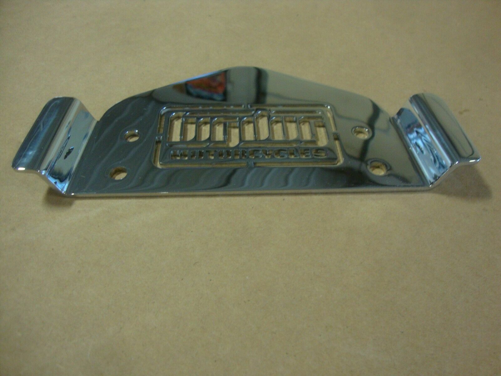 Big Dog Motorcycles BLEM LOWBOY sissybar backrest plate W/ logo OEM CHROME