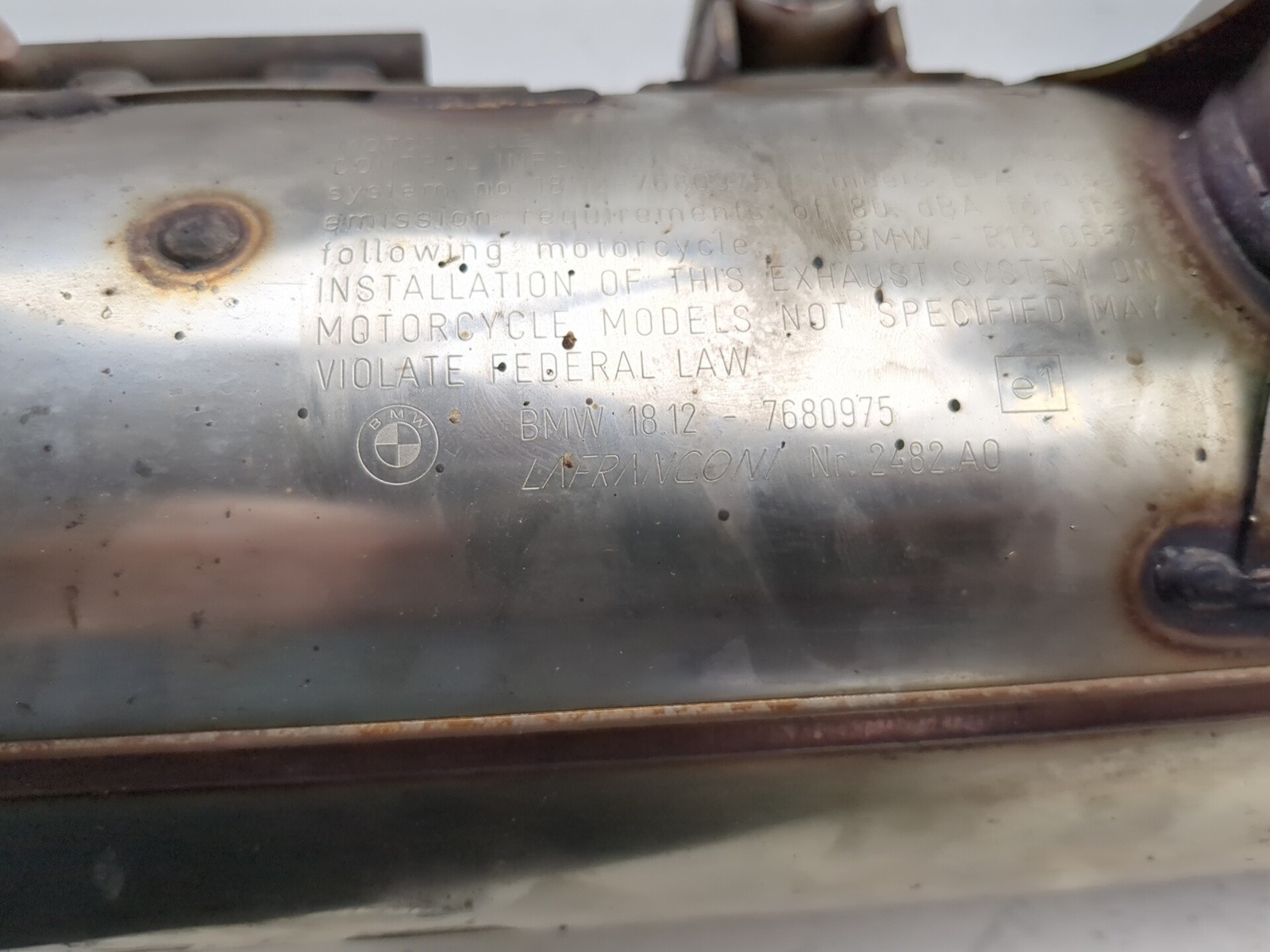 00-07 BMW F650 GS F650GS Rear Right Exhaust Muffler 18127680975