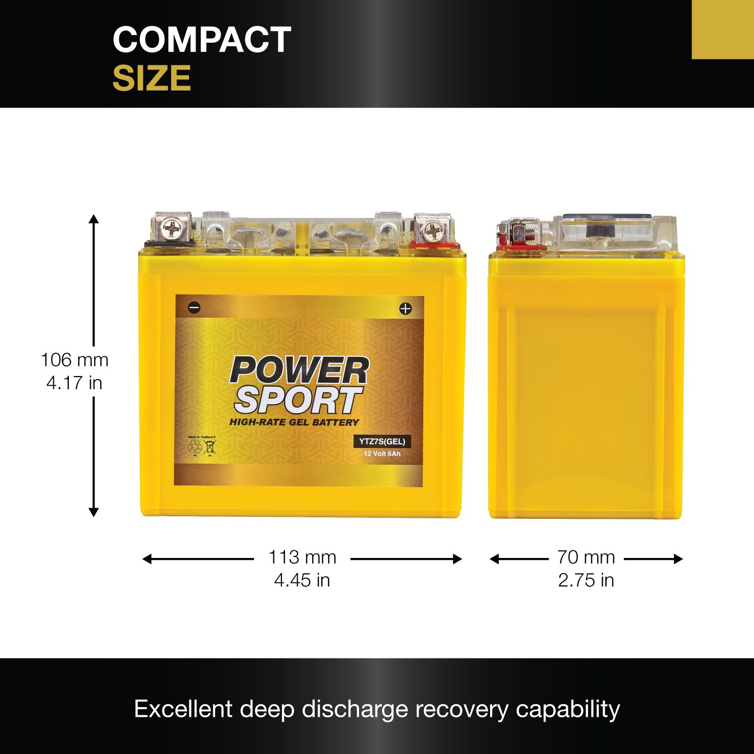 ExpertPower YTZ7S GEL Battery Replaces Yamaha YTZ-7SHE0-00-00 – 2 Pack