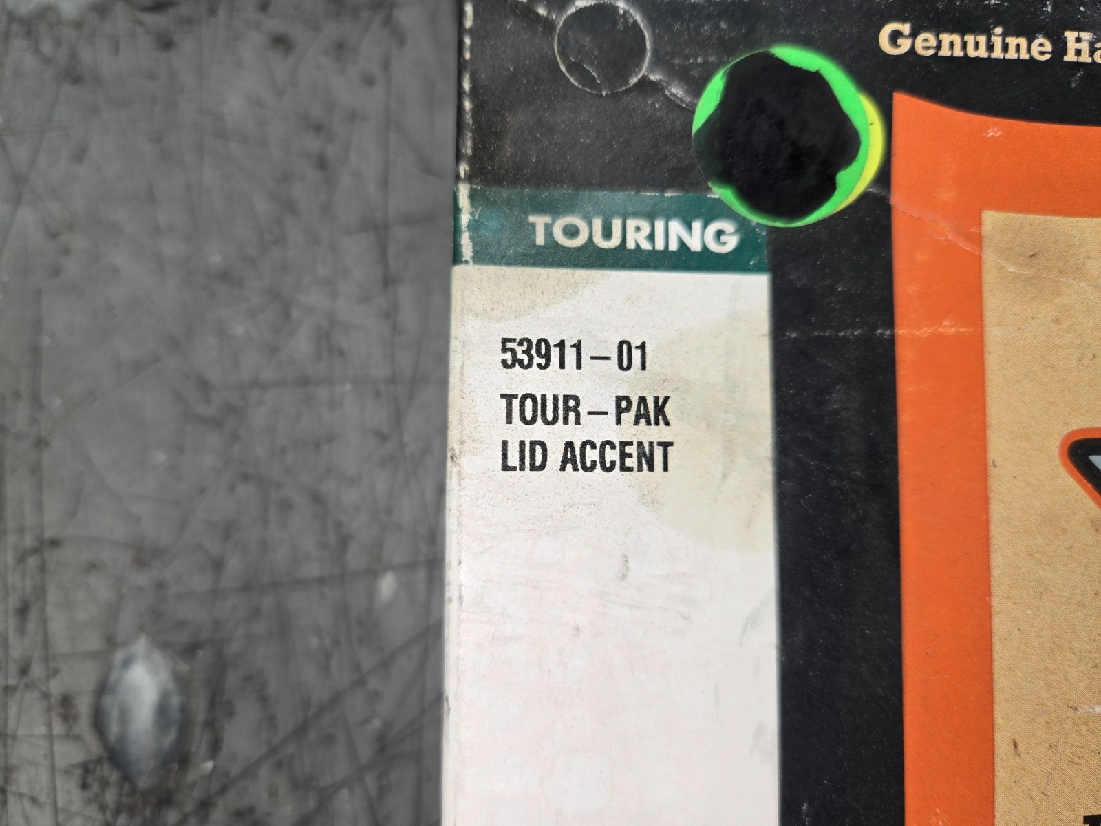 Genuine H-D Tour-Pak Lid Accent PN# 53911-01
