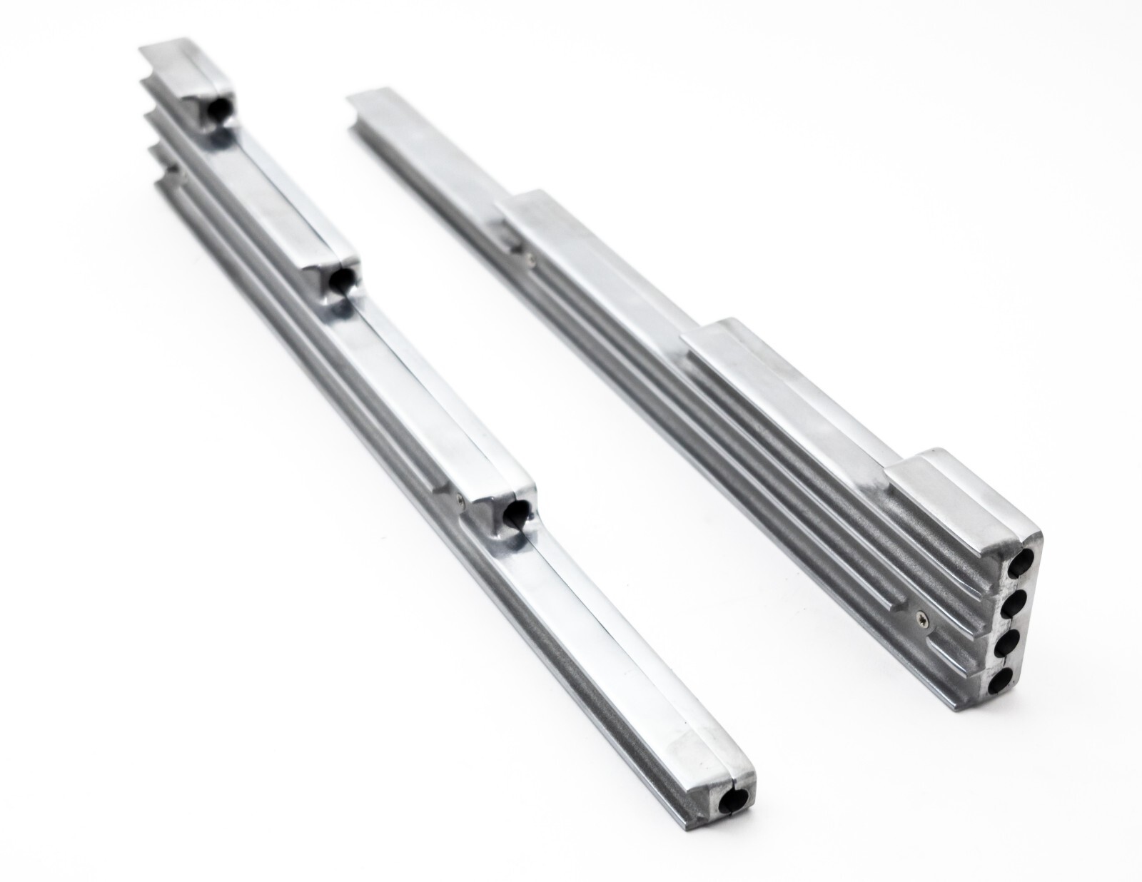 ALUMINUM BILLET 9.5MM WIRE LOOM SET FINNED – POLISHED