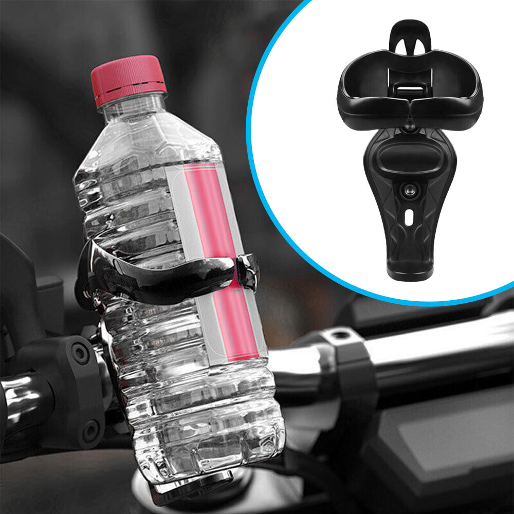 Motorcycle Parts Beverage Water Bottle Drink Cup Holder Rack Black Accessories
