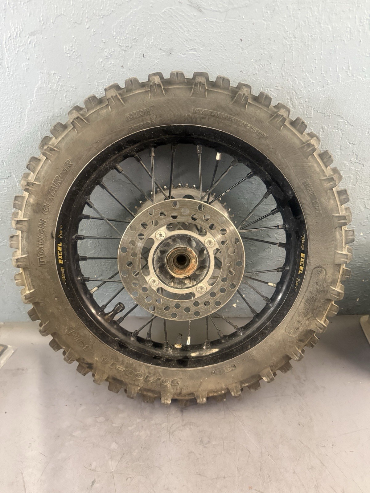 2010 KX85 Rear Wheel Complete 14″ Rim Genuine OEM KAWASAKI KX 85 2001-2013 Excel
