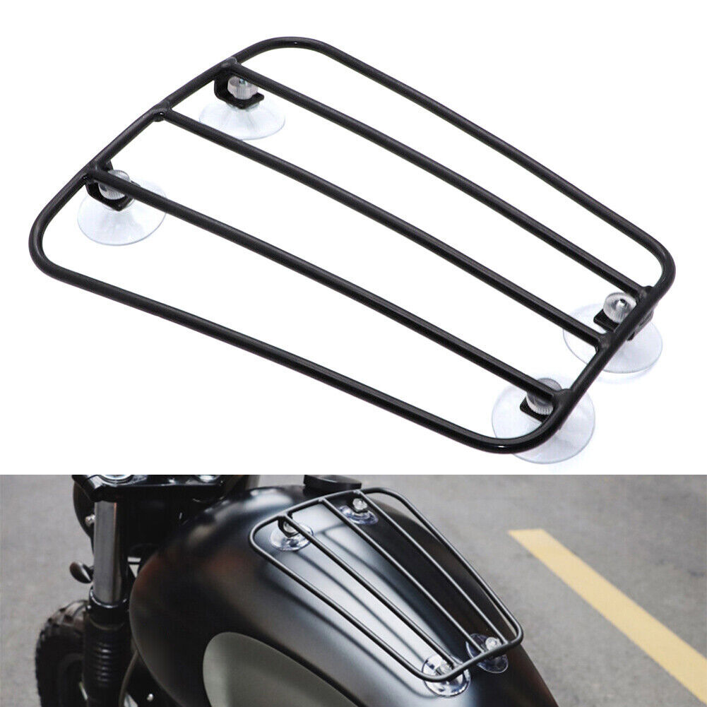 Motorcycle 4 Suction Cup Fuel Gas Tank Sucker Parcel Rack Fit For Harley Triumph