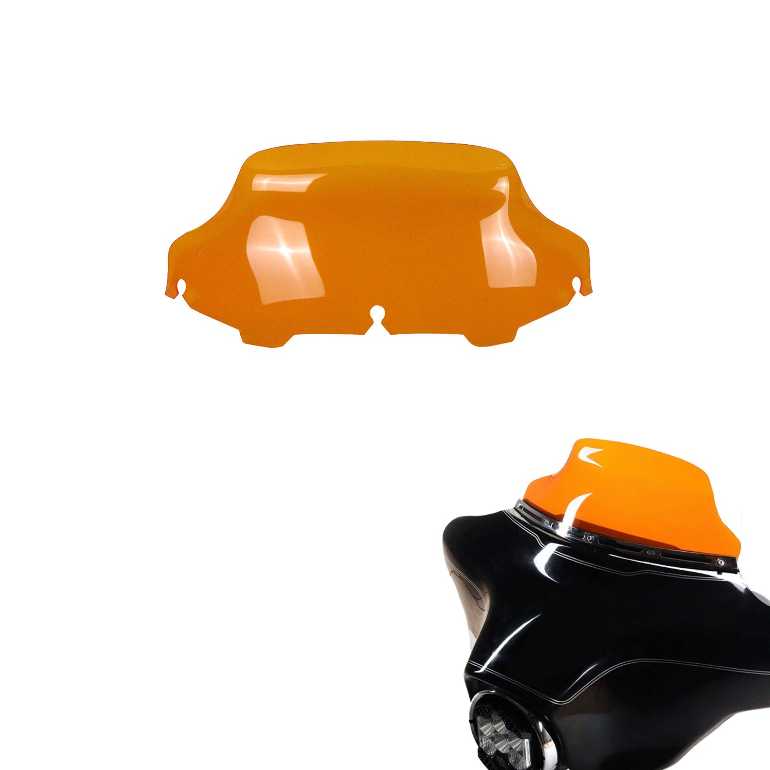 8” Orange Windscreen Windshield For Harley 1996-2013 Touring Ultra LImited FLHXS