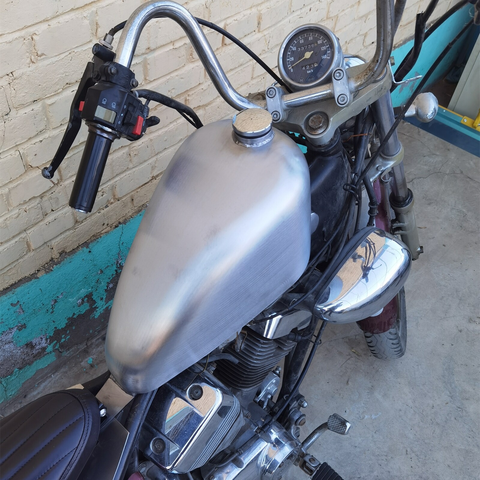 Unpainted Silver Petrol Gas Fuel Tank For Yamaha Virago XV250 6L