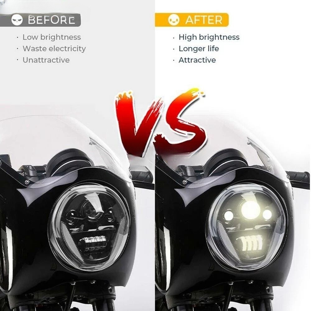LED Headlights Assembly W/ DRL For Ducati Monster 821 1200 1200R 1200S 2014-2017