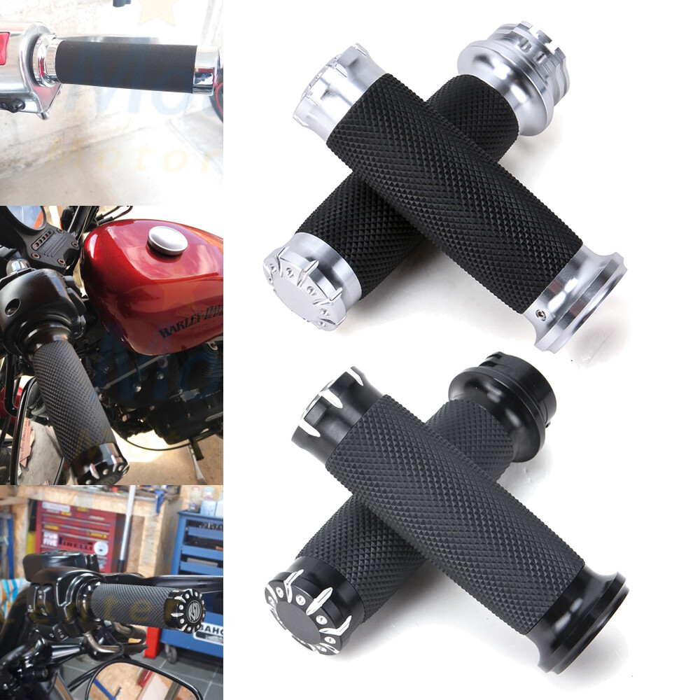 1“ Universal Handle Bar Hand grips Fit For Harley Touring Sportster XL883 XL1200