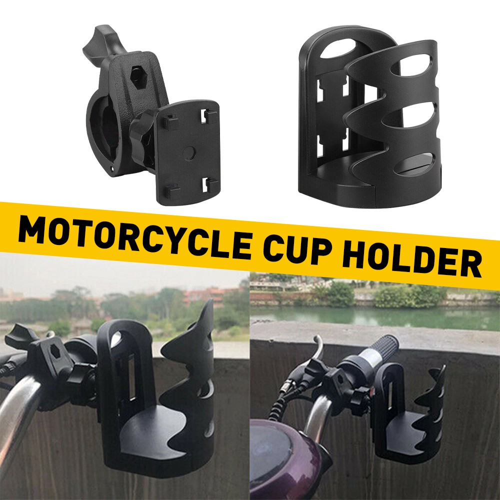 Motorcycle Cup Holder Handlebar Drink Bottle Holder Chrome Harley Universal