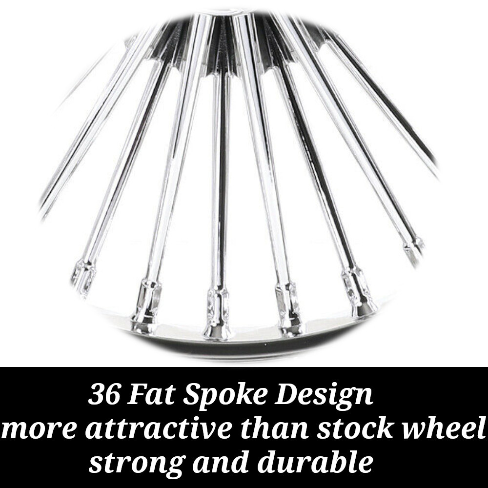 For Harley Touring 21X3.5 18X5.5 Fat Spoke Wheels Rotors Street Road Glide 09-23