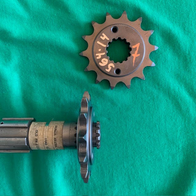 Honda XR650L 14T DOUPLE LIFE MAX CONTACT FRITZCO FRONT SPROCKET