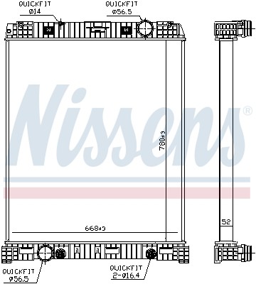 Nissens 67179 radiator, engine cooling for Mercedes-Benz