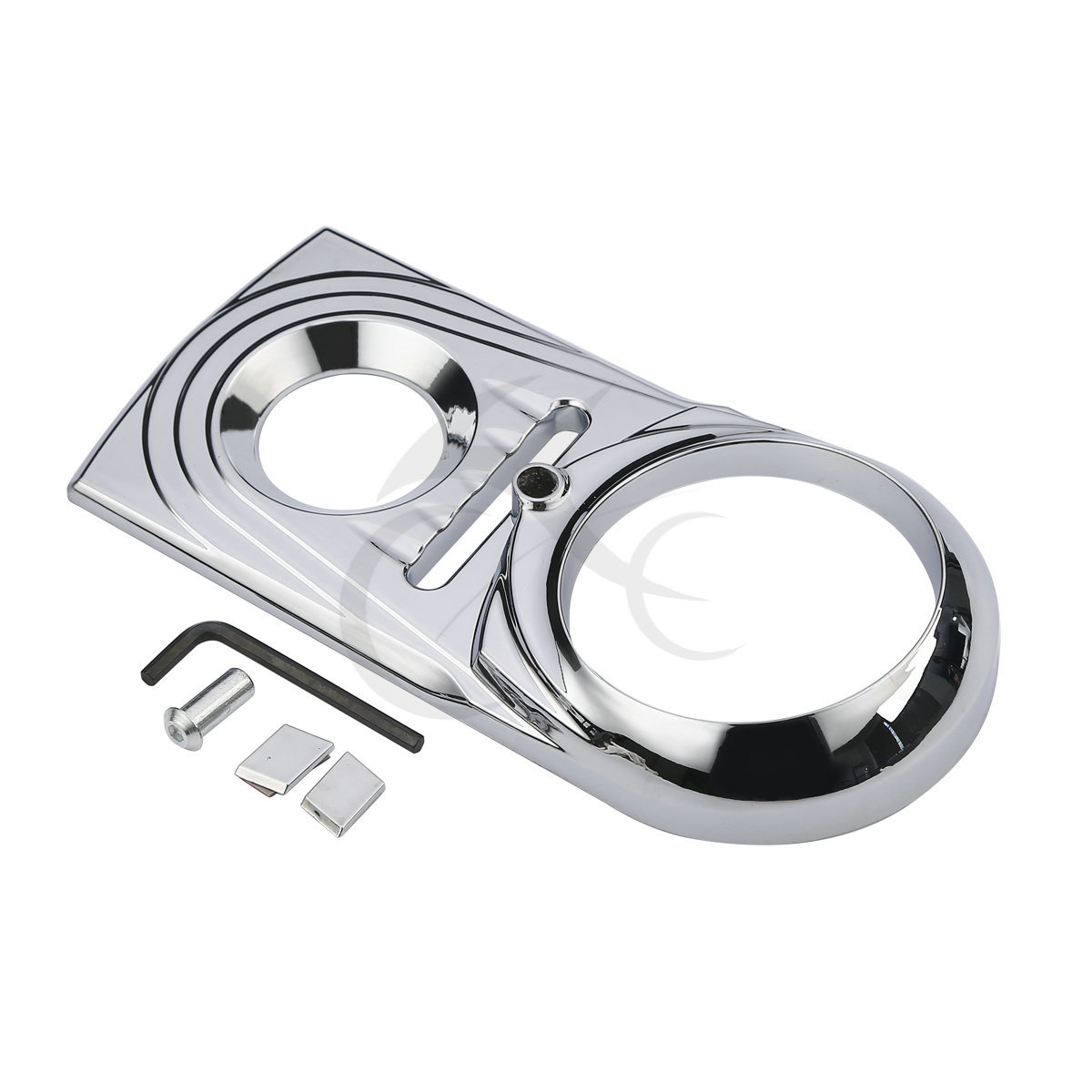 Chrome/Black Dash Panel Insert Cover Fit For Harley Softail Fatboy 2000-2017