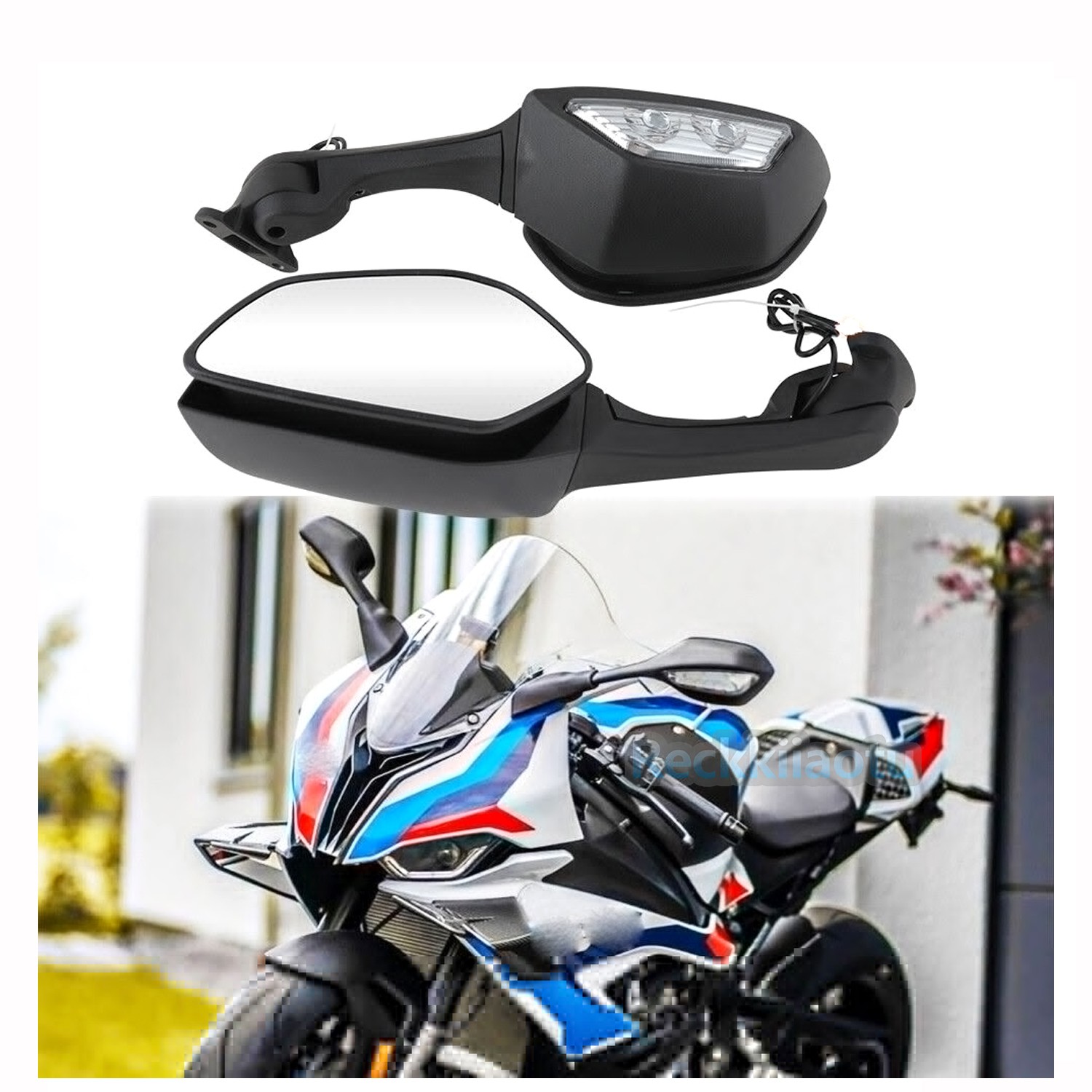 1 Pair Mirror with Turn Signals For Kawasaki Ninja ZX6R ZX636 2009-2023