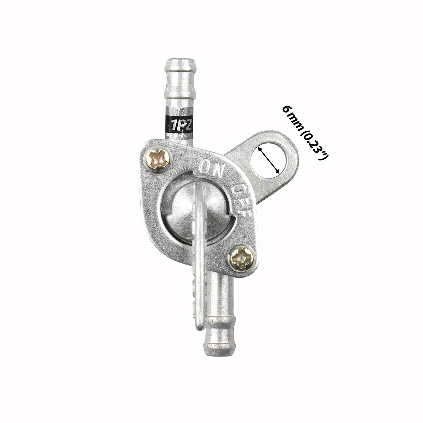 1PZ In-Line Gas Fuel Shut Off Petcock fits 6mm For Pressure Washer, Black