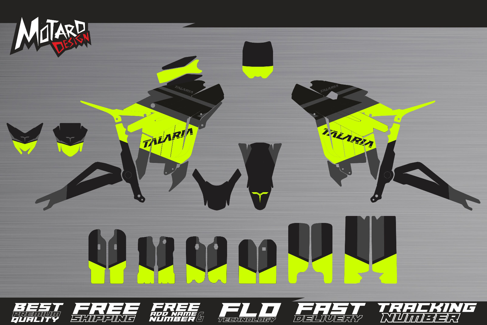 Talaria String 2023 2024 Fluo Neon Graphics Kit Decals Stickers Decor Electric