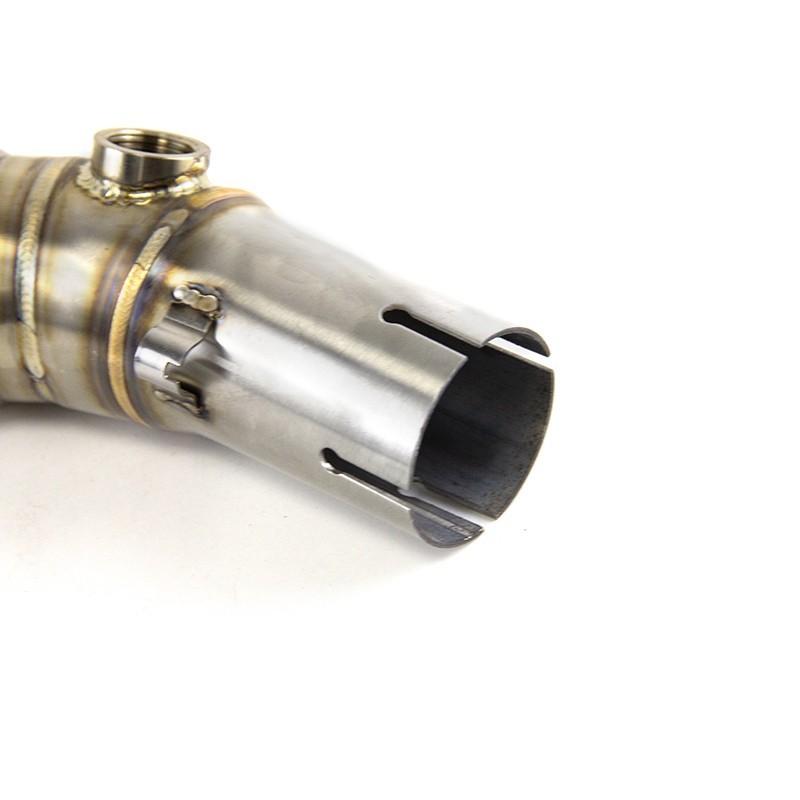 For Kawasaki Ninja 650R EX650 2006-2011 Exhaust Link Pipe Slip on Black Muffler