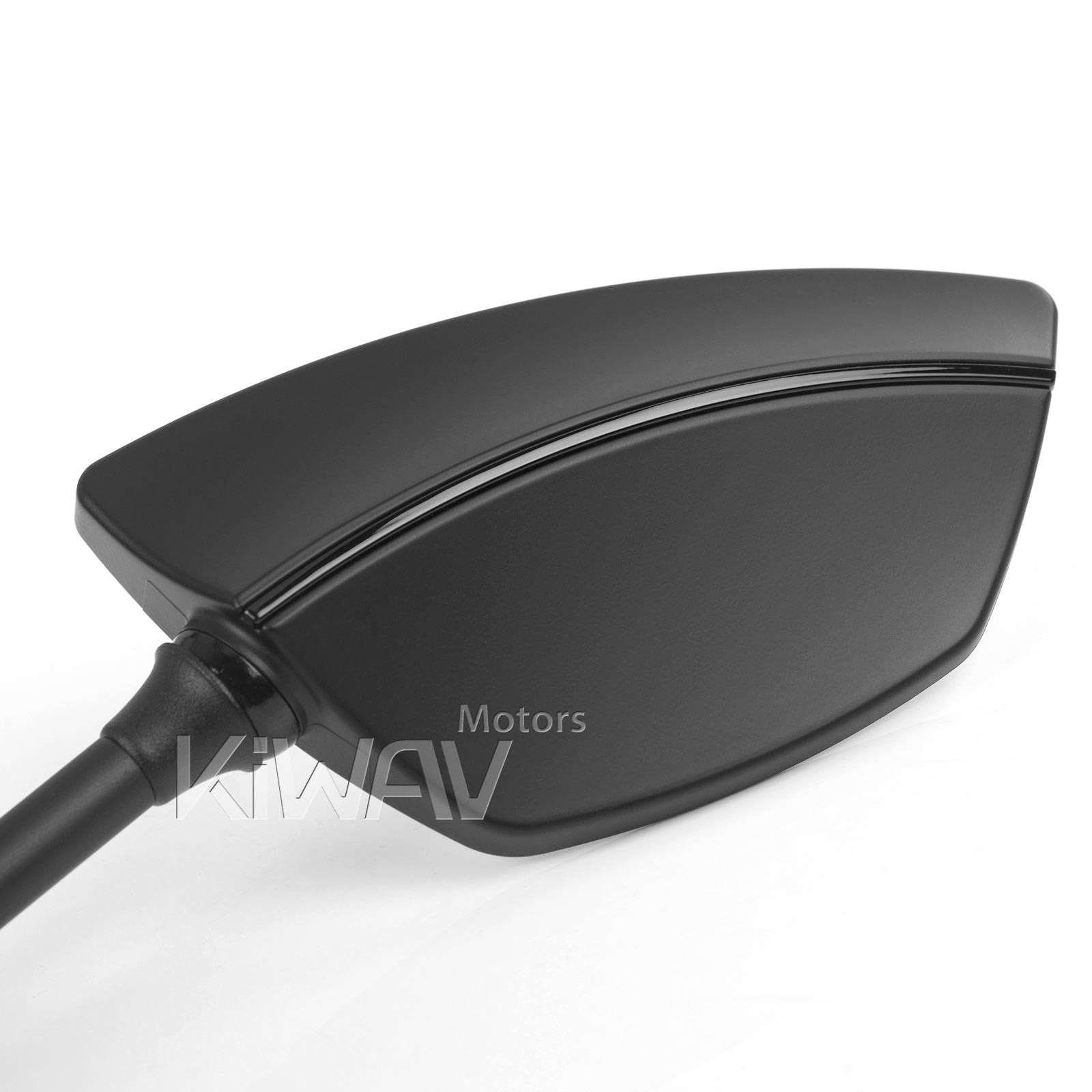VAWiK Blackline Rear View Mirrors Black Convex Lens 10mm 8mm for Minibike