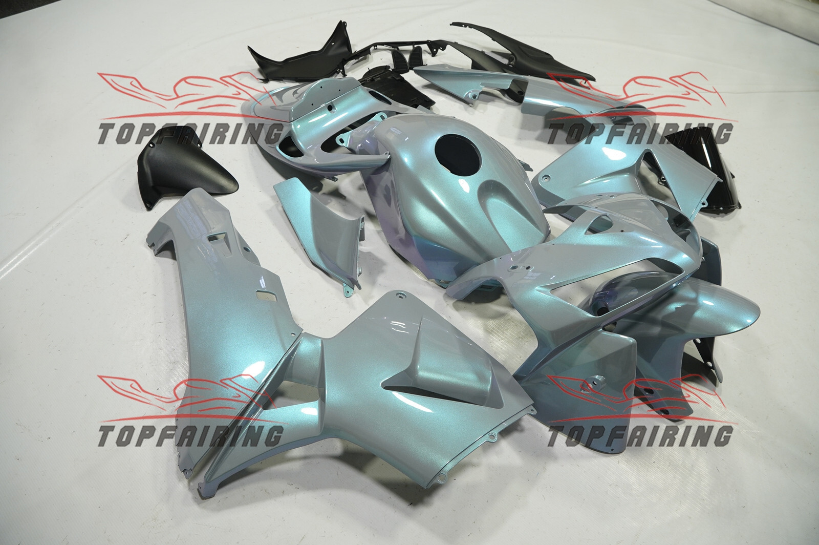 Chameleon Gray Dazz Green Blue Fairing Body Kit for Honda CBR600RR 2005-2006 ABS