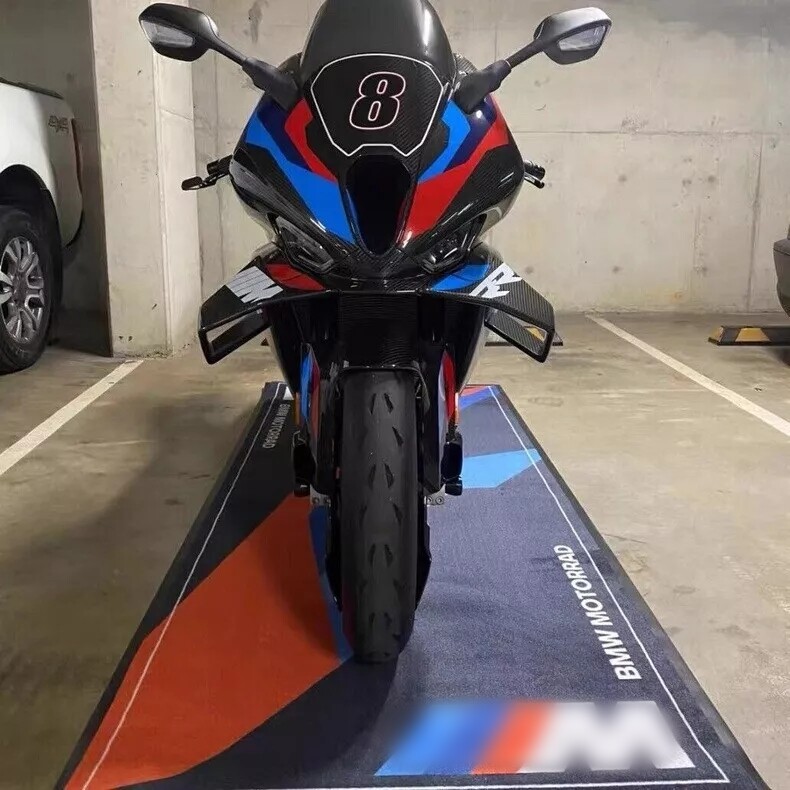 220x80cm Anti-slip Motorcycle Workshop Garage Carpet mat For BMW Motorrad MSport