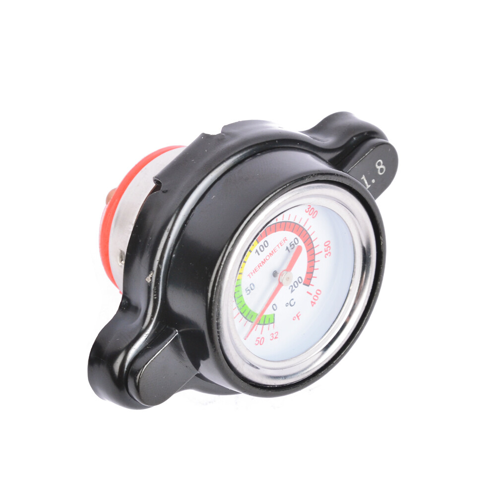 1.8 Bar, 25.6psi Pressure Radiator Cap with Temperature Gauge For ATV and more