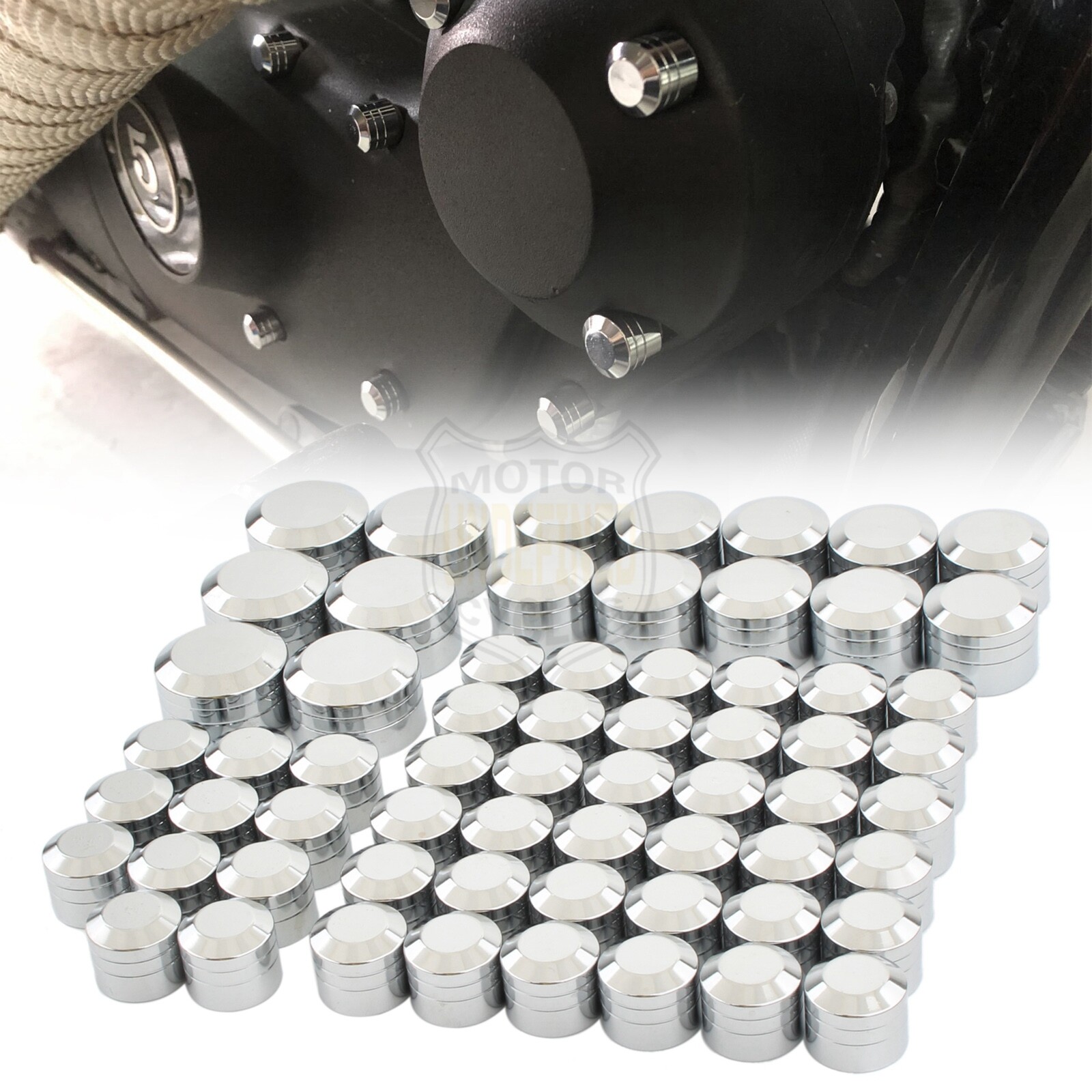 Chrome Motor Engine Bolt Cover Caps For Harley M8 Touring Road Glide Softail 18+
