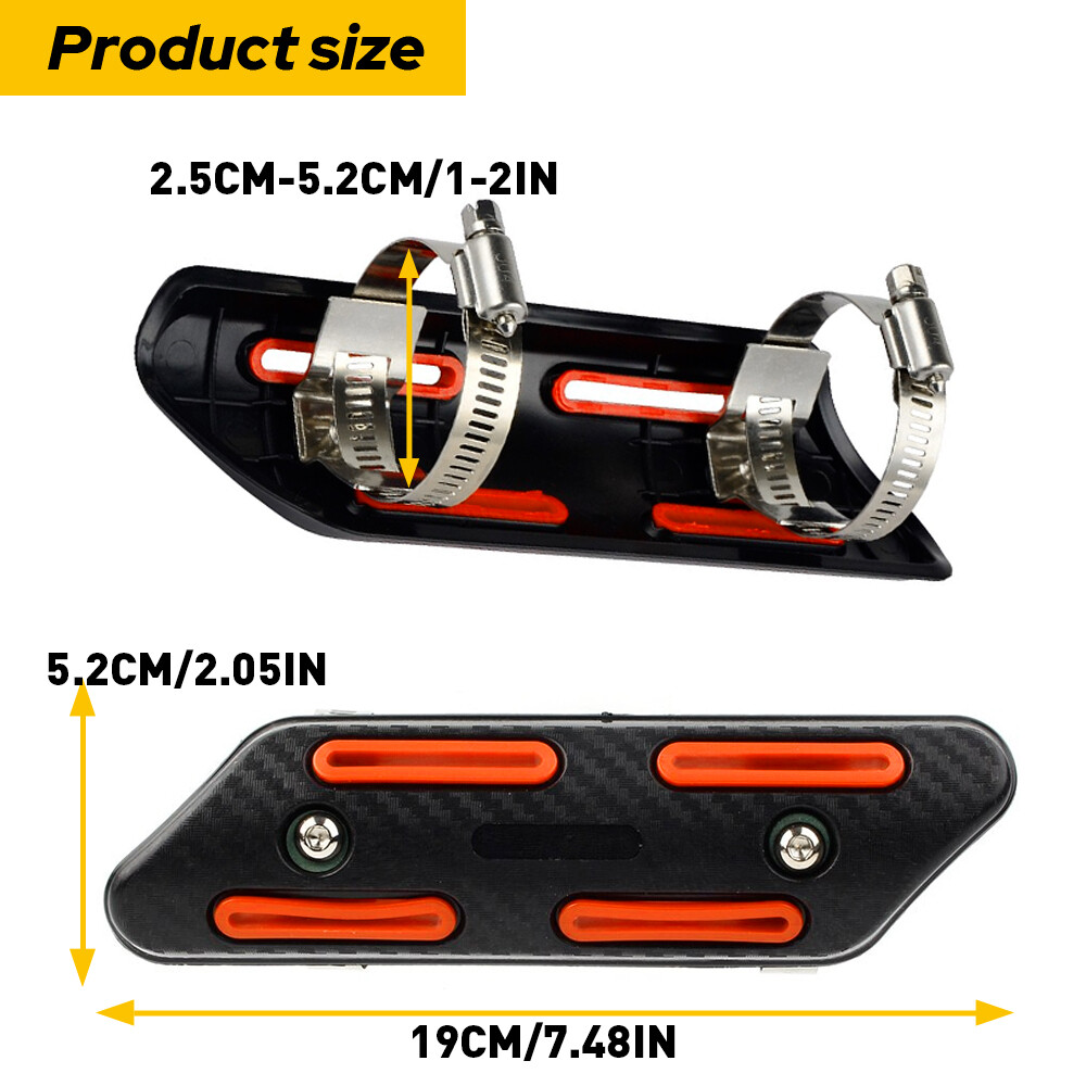 Orange Pipe Heat Shield Guard Protector Cover For Kawasaki Suzuki Honda Yamaha