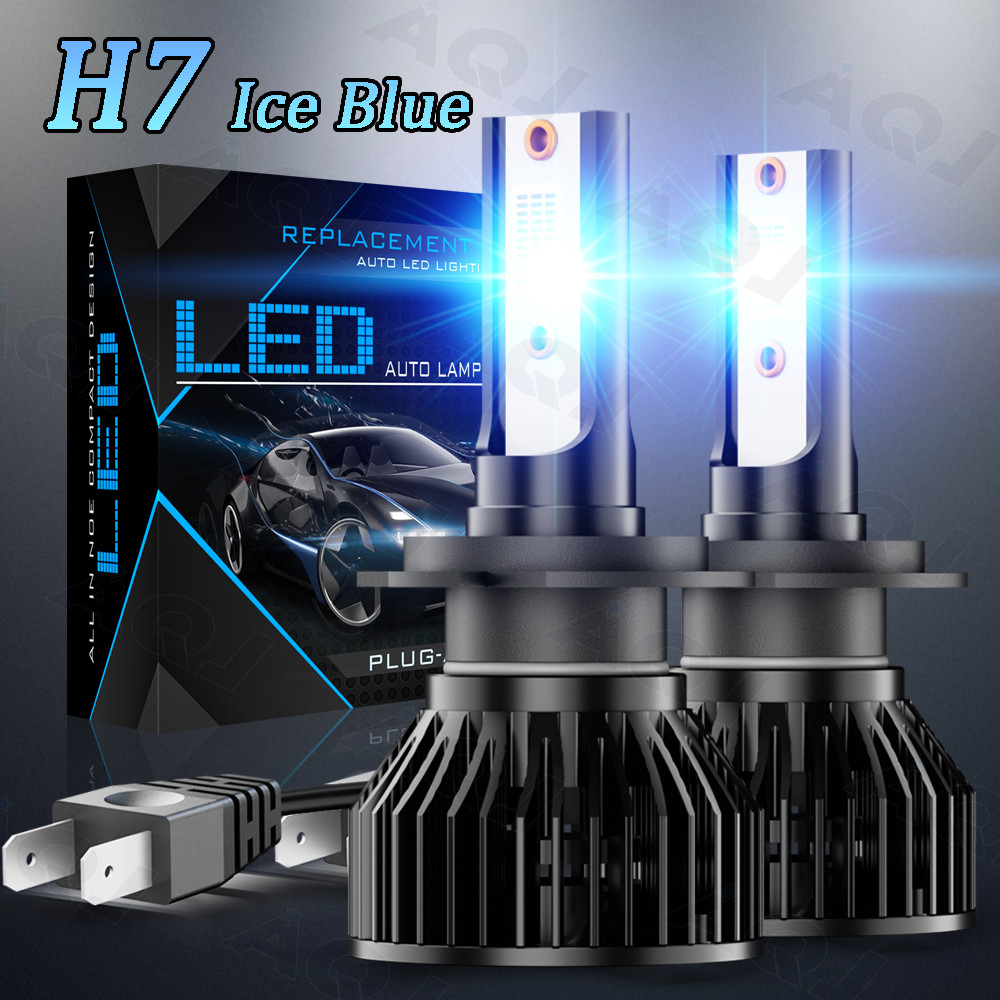 For Yamaha YZF-R6 YZF-R1 Ice blue 2x H7 CSP LED Motorcycle Headlight Bulbs Kit