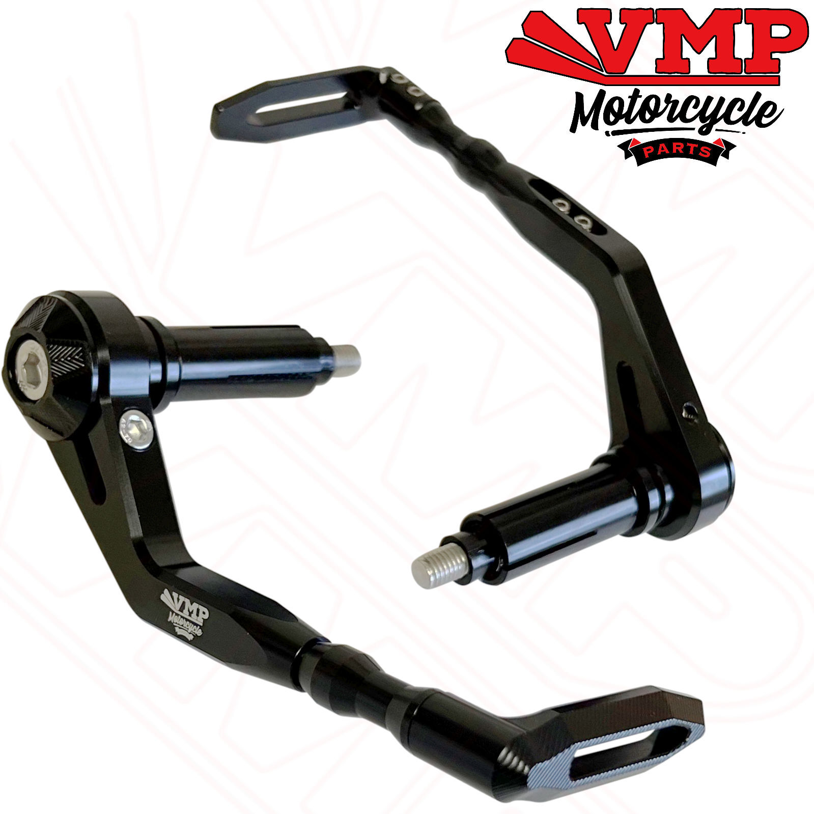 Motorcycle Motorbike CNC Brake Lever Guards Black Pair Alloy Racing Track Road