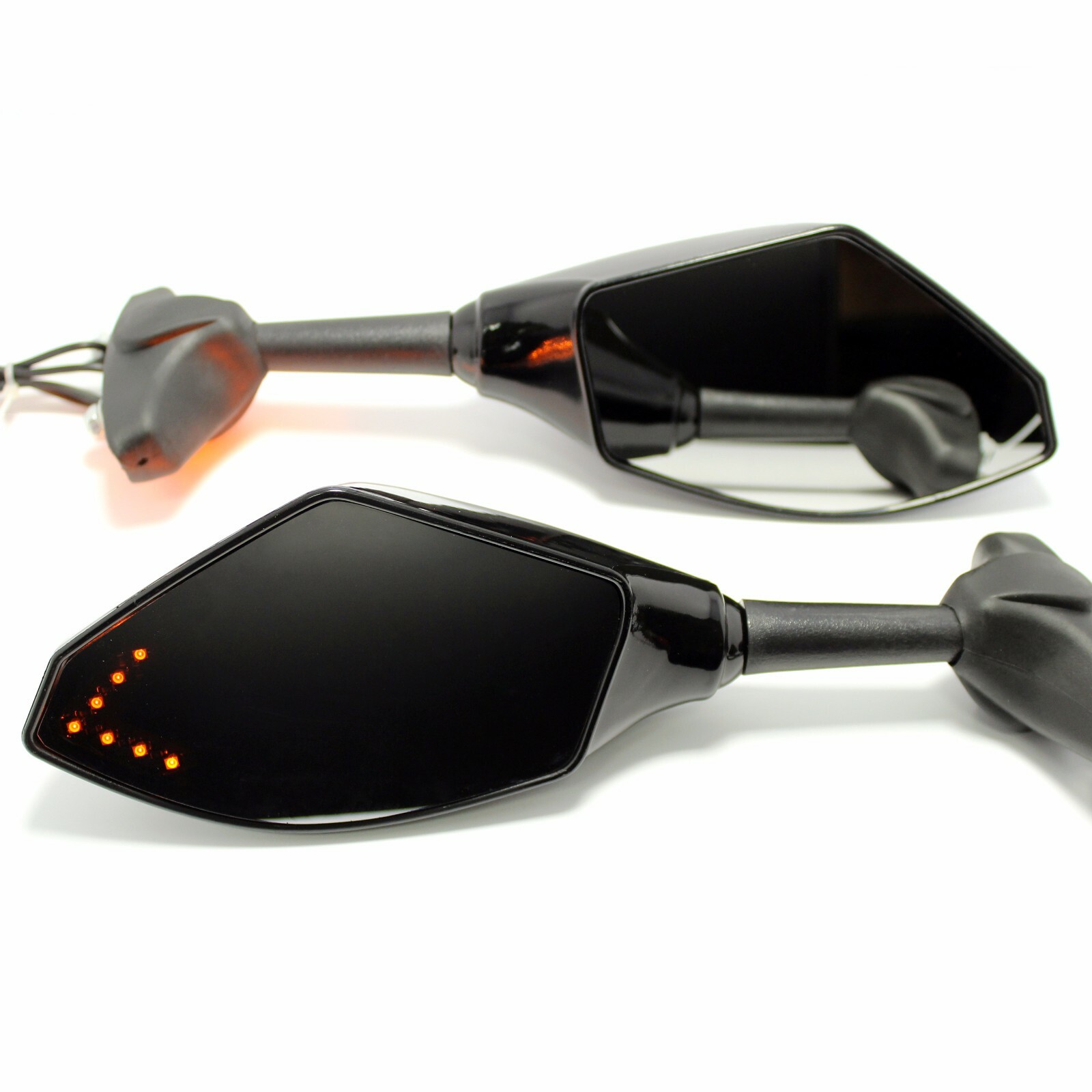 For Yamaha YZF600R FZ6R Raven Motorcycle LED Turn Signals Side Mirrors Amber Lam