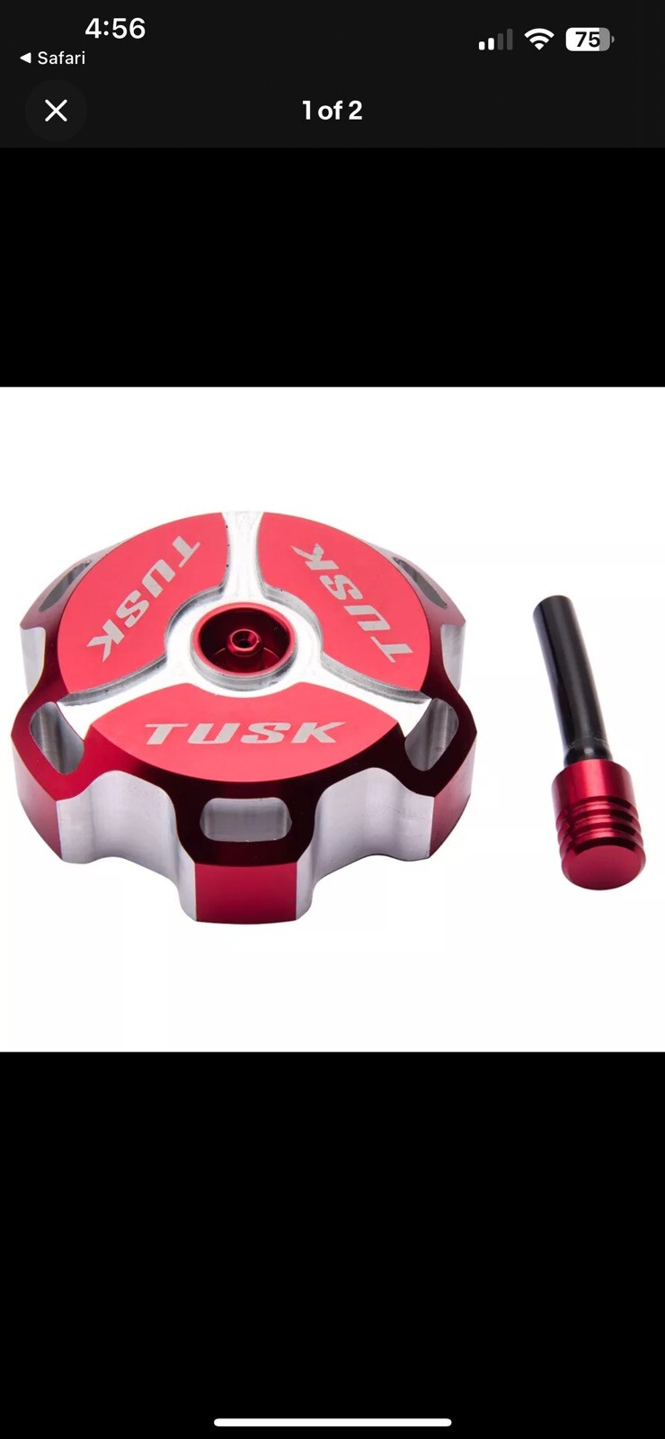 Tusk Billet Aluminum Gas Cap Red Machined