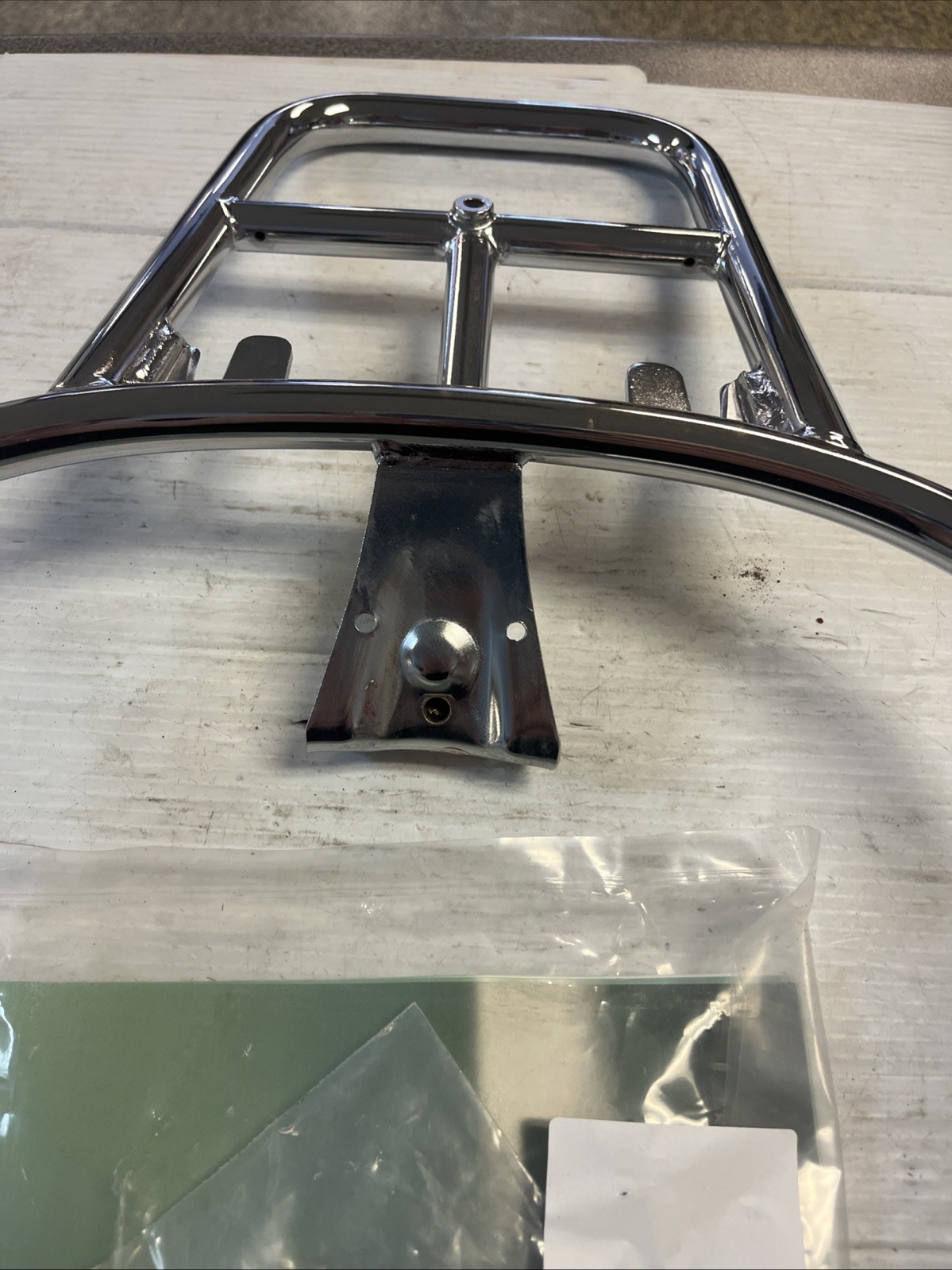 GENUINE PIAGGIO/VESPA REAR LUGGAGE RACK CHROME FOR PRIMAVERA & SPRINTS #1B000815