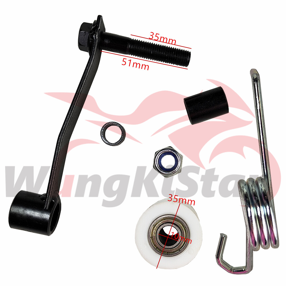 Motorcycle Chain Tensioner Spring Roller Slider Guide Adjuster Wheel Pulley Kits