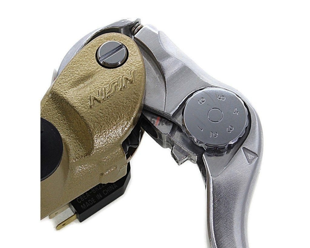 Nissin Radial Front Brake Master Cylinder 19mm Gold Body Silver Lever From Japan