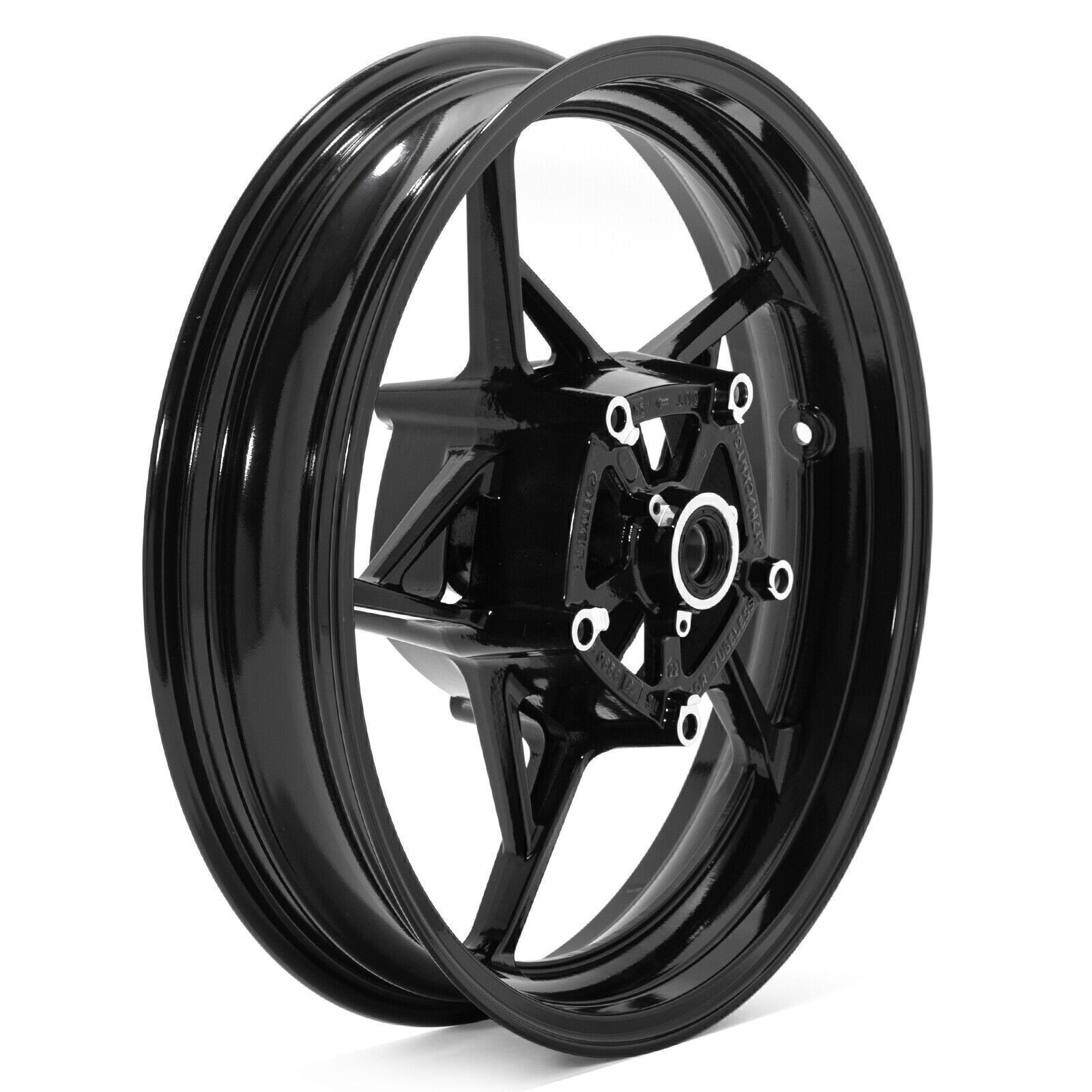 17″ Tubeless Front Wheel Gloss Black For Kawasaki Ninja 650 Z650 Z900 17 18-24
