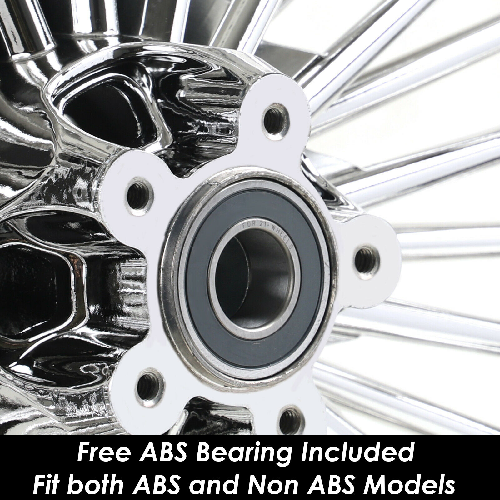 For Harley Touring 21X3.5 18X5.5 Fat Spoke Wheels Rotors Street Road Glide 09-23