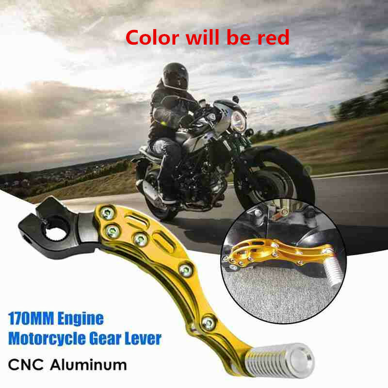 Red Motorcycle CNC Aluminum Alloy Footrest Pedal Gear Shift Shifter Lever 170MM
