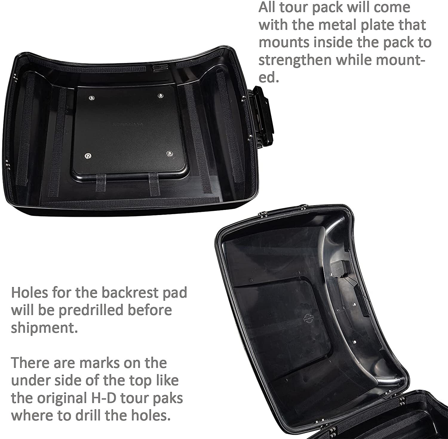 Hard Candy Hot Rod Red Flake Razor Tour Trunk Pack For 97+ Harley/Softail