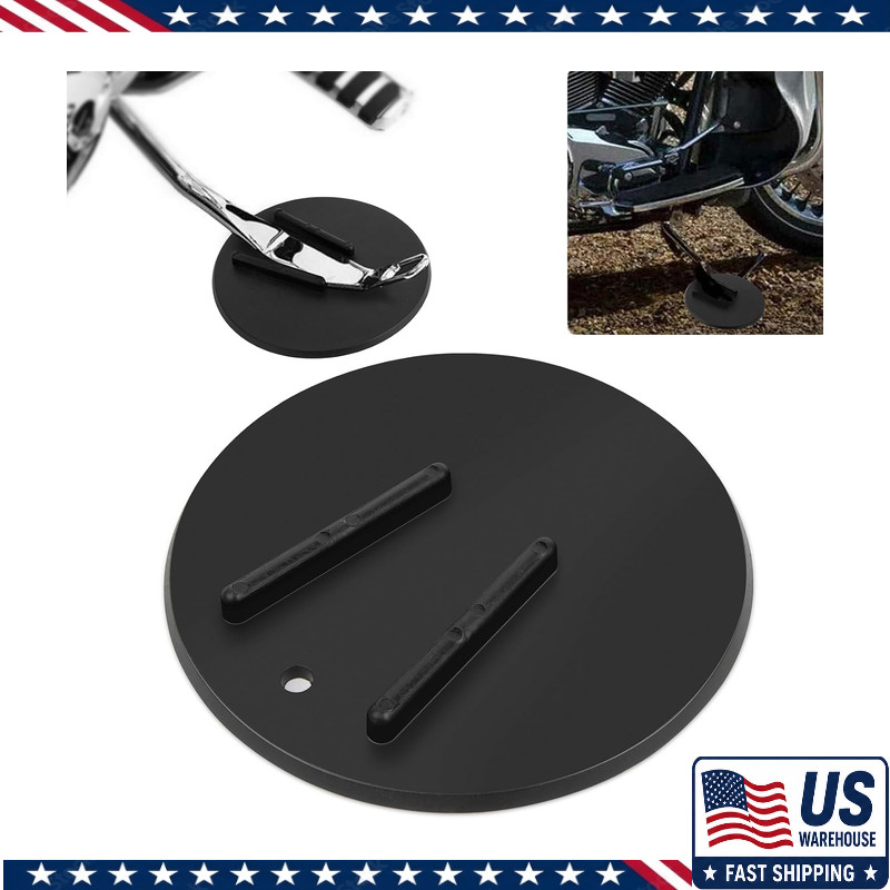 Motorcycle Kickstand Pad Coaster Puck Parking Support Plate Hot Pavement, Gravel