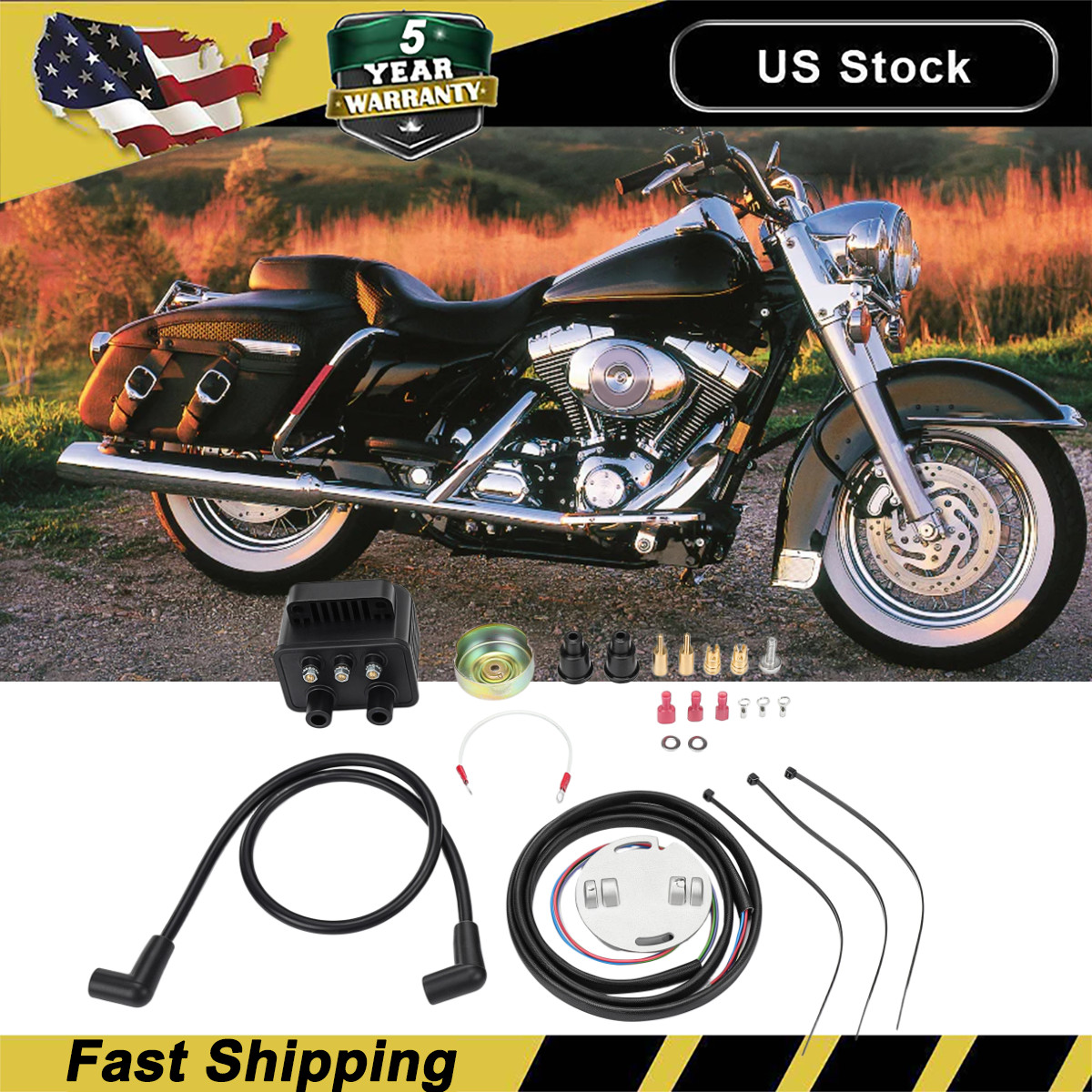 Programmable Single Fire Kit 53-660 for Big Twin Evo Stable Output GEARZAAR