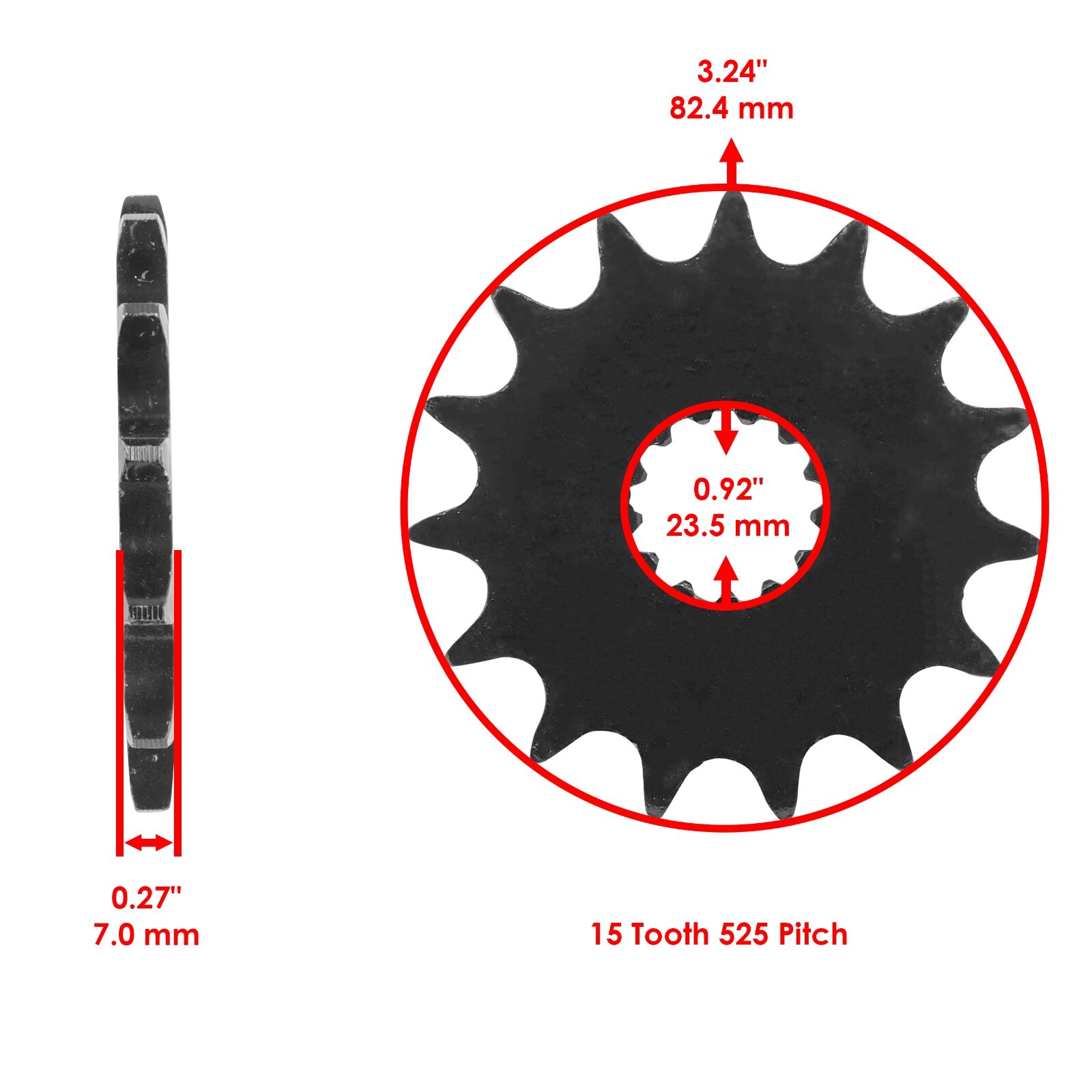 Black Drive Chain And Sprocket Kit for Suzuki DL650 V-Strom Xt Abs 2004-2018