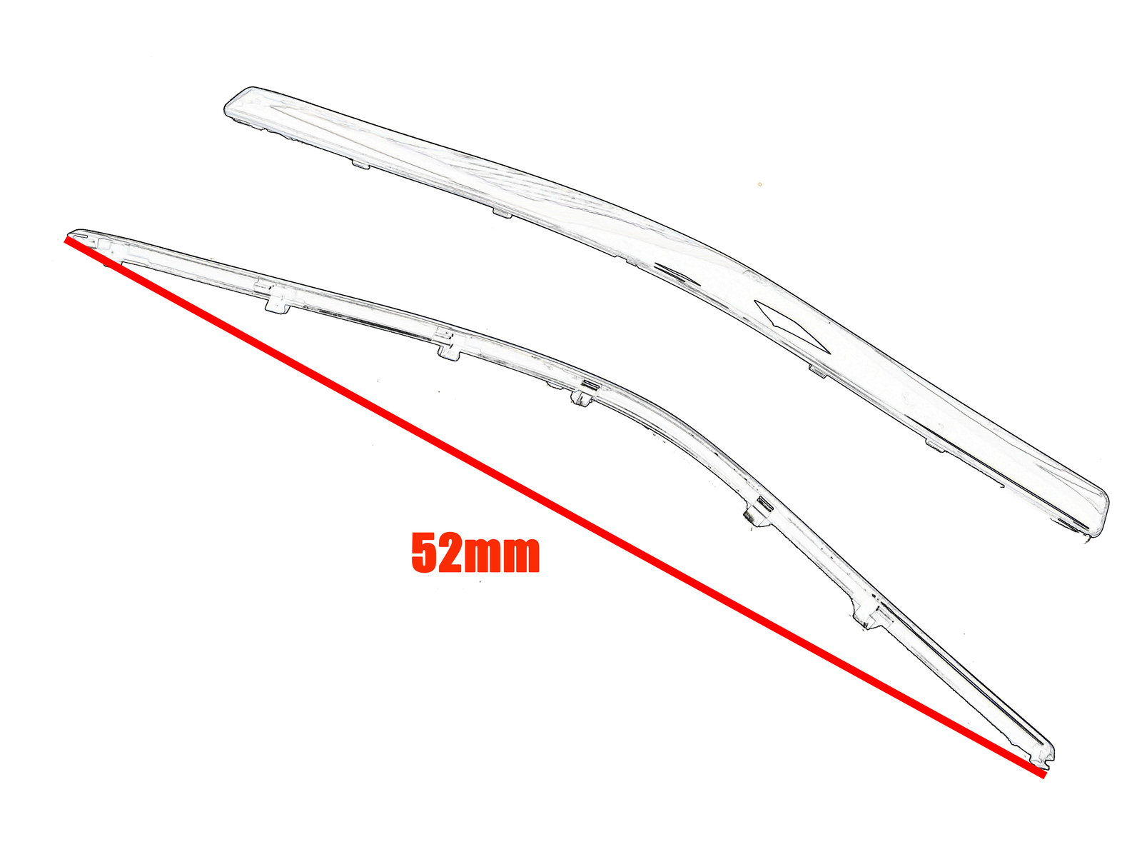 Front Side Fairing Cowl Edge Molding Trim For Honda GL1800 2001-11 GL1800HP ABS