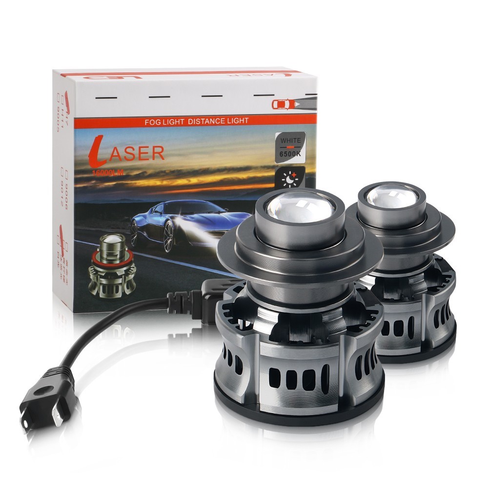 6000K 2X H11 yellow LED Laser Headlight Bulb Projector Lens AUTO Fog Light Lamp