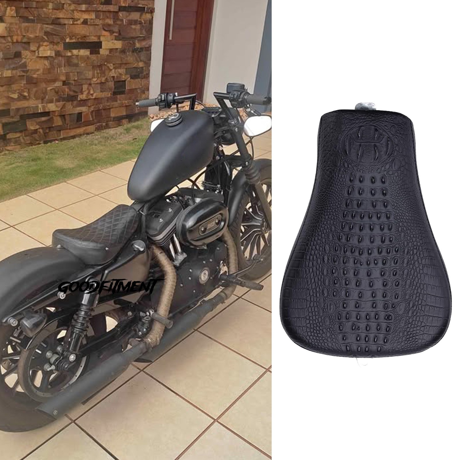 For Harley Sportster XL1200 883 Iron Motorcycle Front Driver Solo Seat Cushion