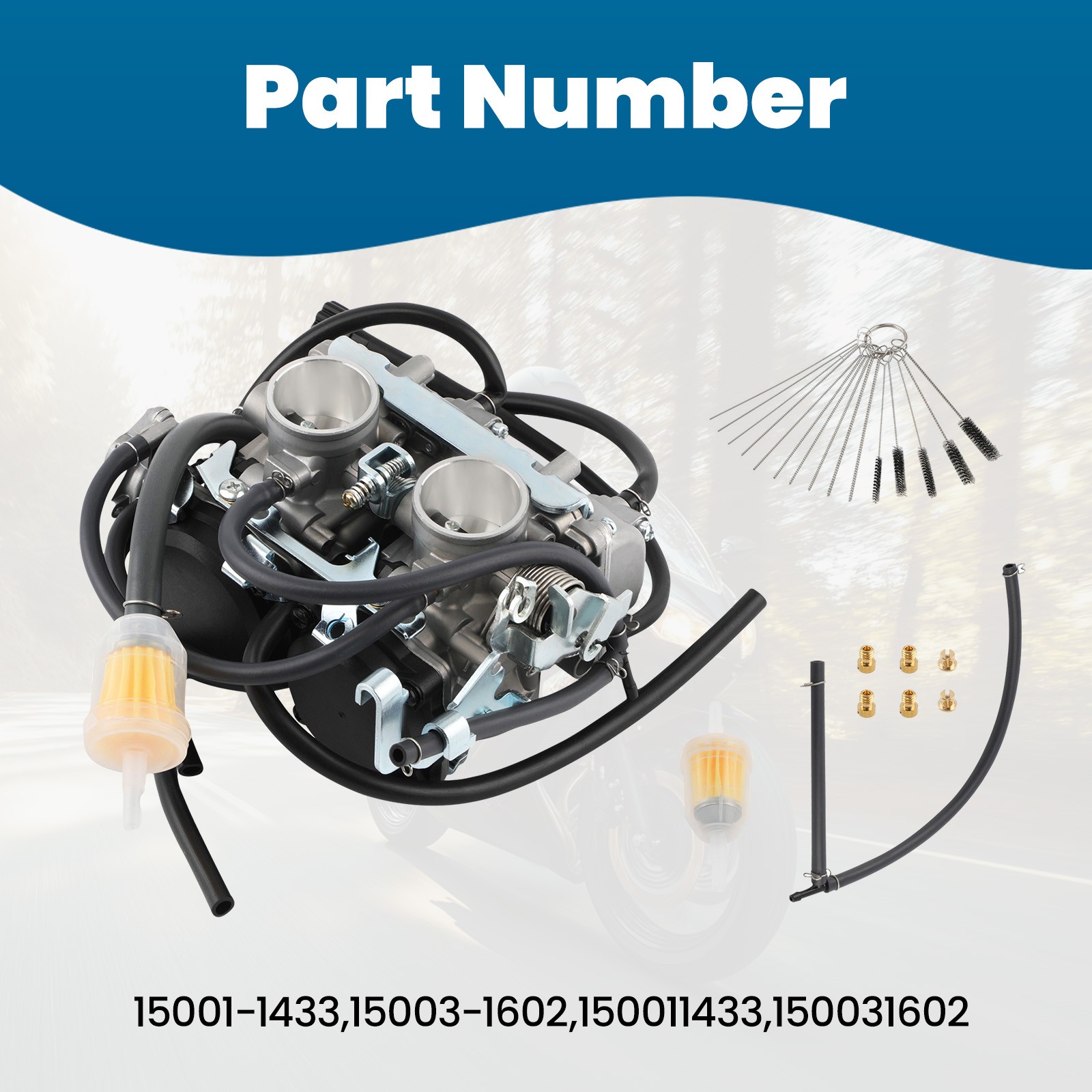 Carburettor Fit for Kawasaki Ninja 250R 250 1988-2007 15001-1433 15003-1602
