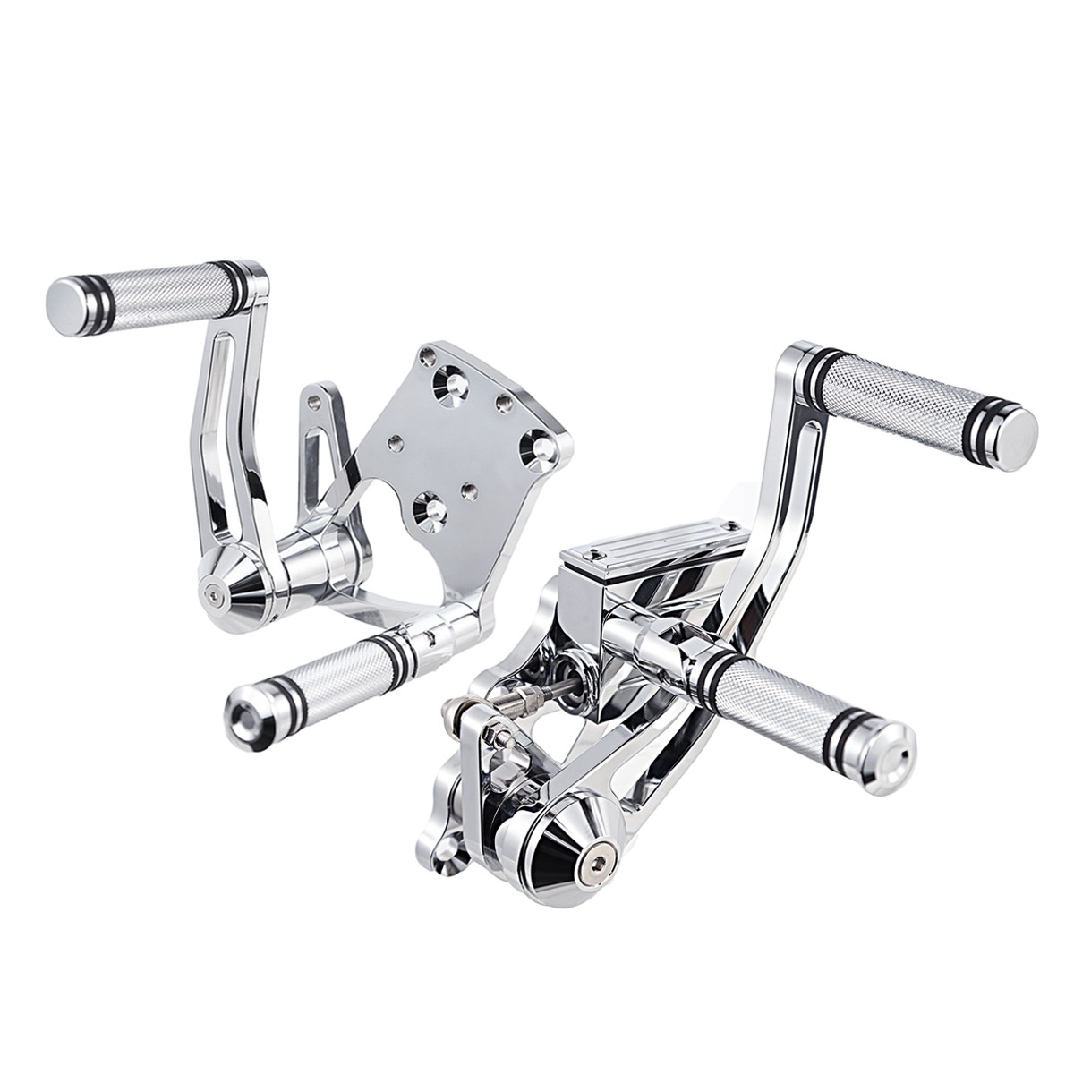 BILLET ALUMINUM CHROME FORWARD CONTROL KITS FOR HARLEY SOFTAIL FATBOY 2007-2017