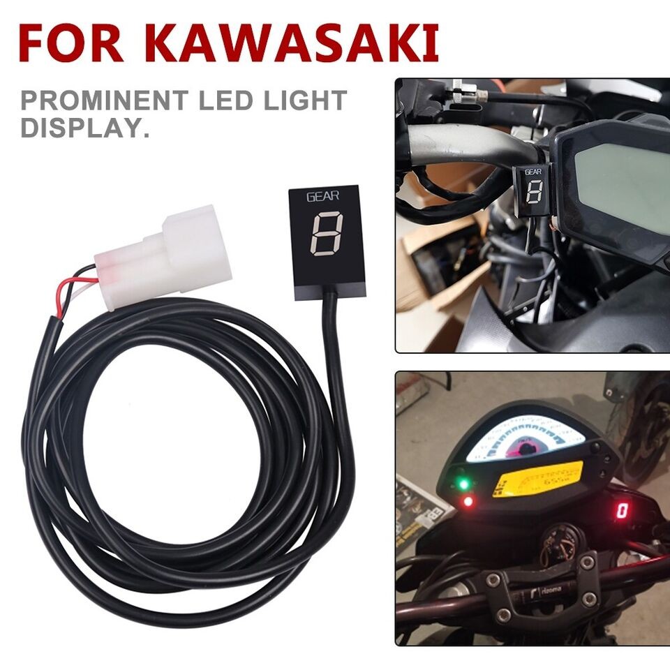 Digital Gear Indicator Green LED for Kawasaki Ninja ER-6F/6N Vulcan Versys Mule