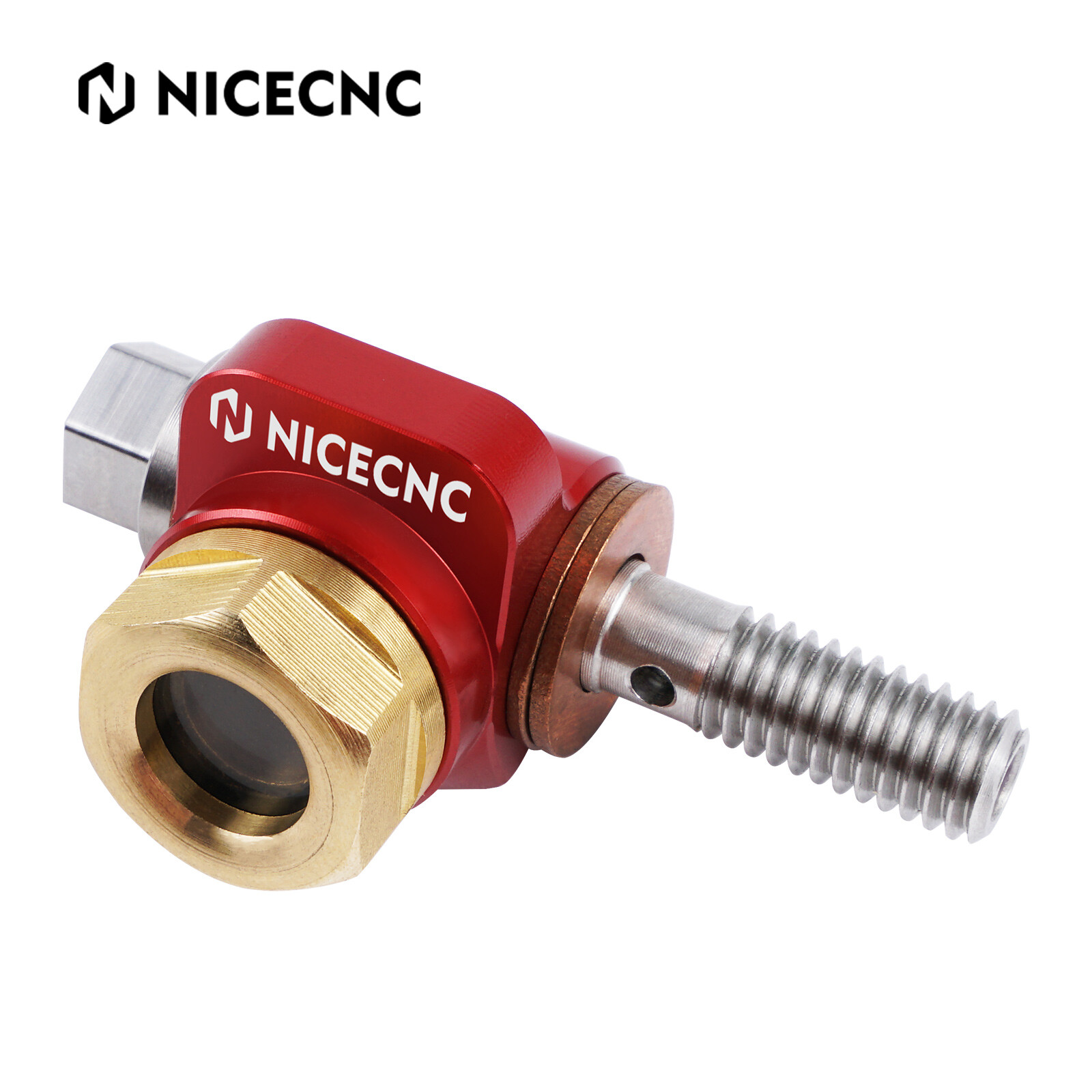 NICECNC Banjo Bolt Oil Sight Glass For Honda XR650L 1993-2025 XR 600R 1985-2000